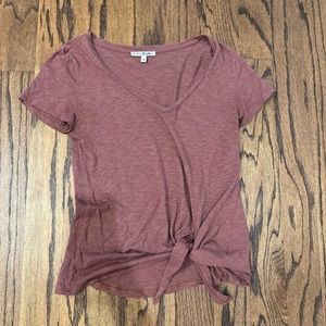 Express, casual top, front tie, size small, dusty rose